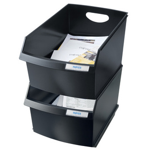 HAN Bac à papier LOGO-DRIVE, polystyrène, 25 litres, gris