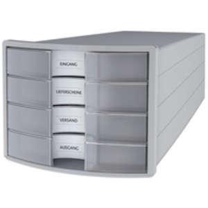 HAN Module de classement IMPULS 2.0, 4 tiroirs, gris/bleu