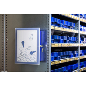 HAN Boîte à clés INDEX, pour 63 clés, gris foncé