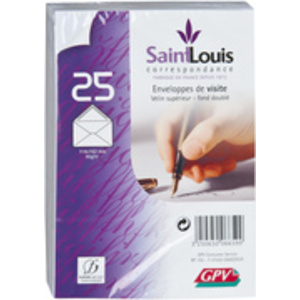 GPV Enveloppes de visite Saint Louis, 114 x 162 mm, blanc