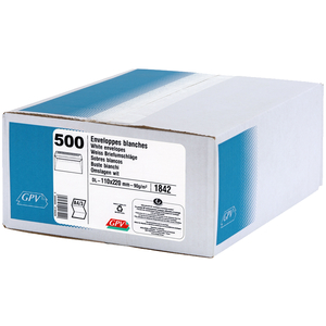 GPV Enveloppes, C5, 162 x 229 mm, avec fenêtre, blanc
