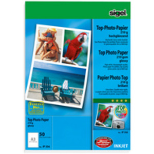 sigel Papier photo jet d'encre Top, A4, très brillant recto