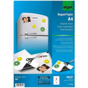 sigel Papier magnétique pour jet d'encre, revêtement spécial