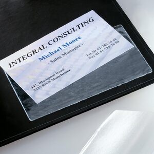 sigel Pochette pour cartes de visite, en PP, autocollant