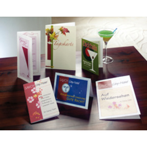 sigel cartes 2 volets pour PC, A6 (A5), 185g/m2, extra blanc