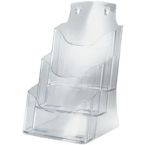 sigel porte-brochures de table 'acrylic', DL,3 compartiments