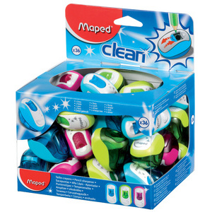 Maped Taille crayon boîte Clean, assorti, présentoir de 36