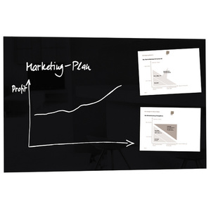 sigel Tableau magnétique en verre 'artverum', noir