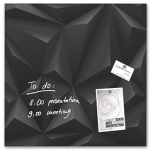 sigel tableau magnétique en verre 'artverum',(L)480x(H)480mm