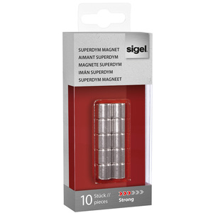sigel Aimant néodyme cylindrique 'Strong' C5, set de 10