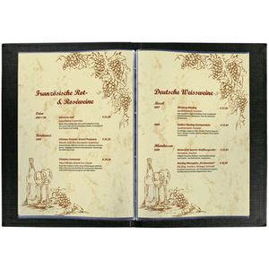 sigel Pochette de rechange pour porte-menu à reliure à vis