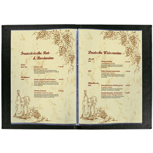 sigel Pochette de rechange pour porte-menu à reliure à vis