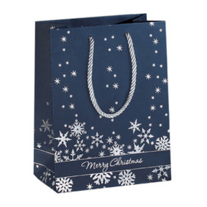 sigel Sac cadeau de Noël 'Silver Snowflakes', grand
