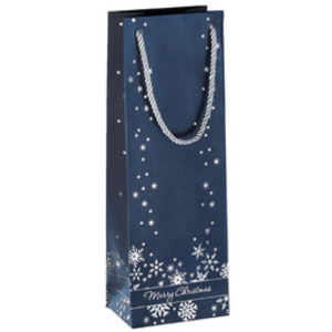 sigel Sac cadeau de Noël 'Silver Snowflakes', grand