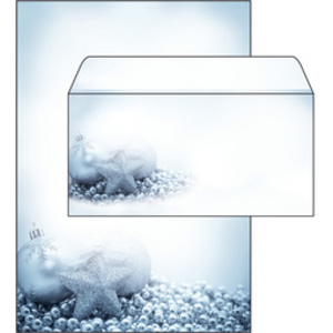 sigel Enveloppe à motif de Noël 'Blue Mystery', format long