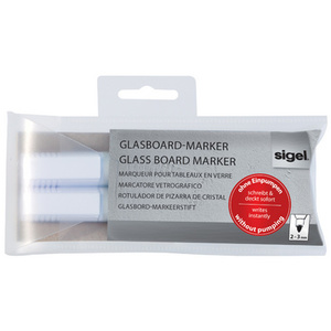 sigel Marqueur universel, pointe ogive: 2 - 3 mm, blanc