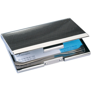 sigel Etui pour cartes de visite, métal, noir mat