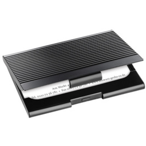 sigel Etui pour cartes de visite, métal, noir mat