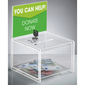 sigel Urne pour actions, acrylique, (L)150 x (P)150 x (H)220