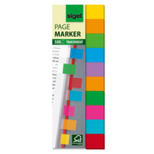 sigel Marque-page repositionnable Film Multicolor, 44x12,5mm