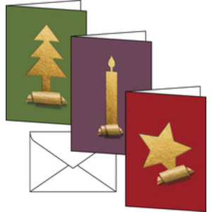 sigel Set de cartes de Noël 'Cut-out style', long (2/3 A4),