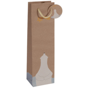 sigel Sac pour bouteille 'Christmas tree', carton kraft