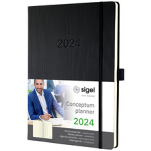 sigel Agenda planning Conceptum 2026, env. A4 noir