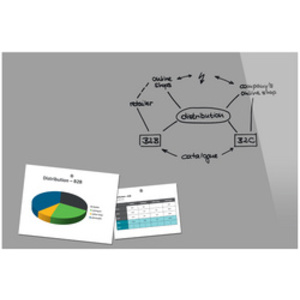 Be!Board Tableau magnétique en verre (L)900x(H)600 mm, gris