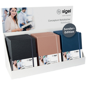sigel Carnet de notes Conceptum Metallisé, A5, présentoir