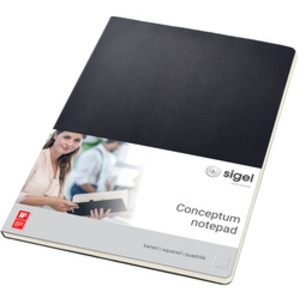 sigel Cahier Conceptum, A4, ligné, noir
