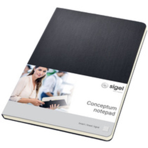 sigel Carnet Conceptum, A5, ligné, noir
