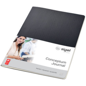 sigel Cahier Conceptum, A4, ligné, noir