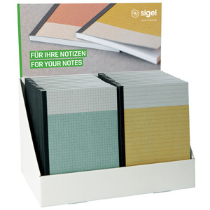 sigel Carnet de notes en papier recyclé, A5, présentoir