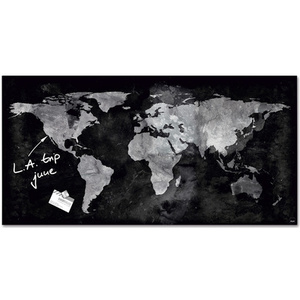 sigel Tableau magnétique en verre Artverum 'World Map'