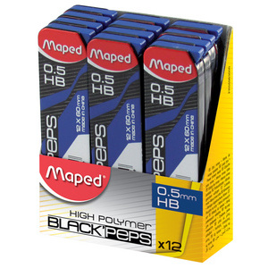 Maped Mines pour porte-mines BLACK'PEPS, 0,5 mm, présentoir