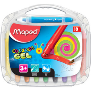 Maped Craie gel COLOR'PEPS GEL, étui plastique de 6