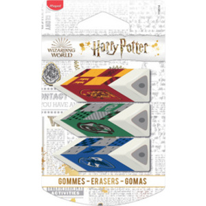 Maped Gomme en plastique Pyramide HARRY POTTER, blister de 3