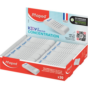 Maped Gomme en plastique KIDY learn CONCENTRATION,présentoir