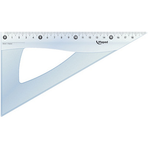 Maped Equerre Cristal 45 degrés, hypoténuse : 210 mm, - 94043