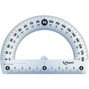 Maped Rapporteur 180 degrés, 120 mm, en plastique