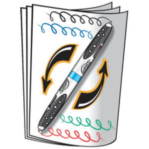 Maped Stylo à bille quatre couleurs Twin Tip, noir/blanc