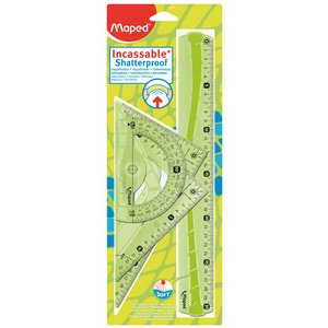 Maped Grand kit de géometrie Flex, incassable, 4 pièces