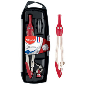 Maped Boîte de compas Origin, 3 pièces, assorti  - 94040