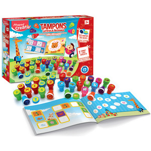 Maped Creativ Coffret 52 tampons 'LETTRES & ANIMAUX'