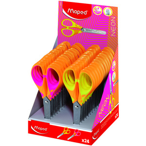 Maped Ciseaux Pulse Soft NEON, 130 mm, présentoir de 24