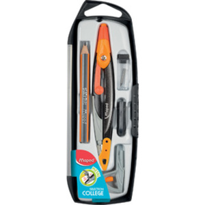 Maped Boîte de compas Metal Open, 5 pièces, couleurs