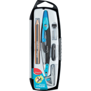 Maped Boîte de compas Metal Open, 5 pièces, couleurs