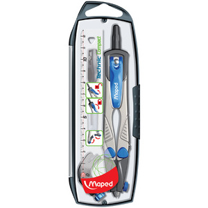 Maped Compas Technic Concept, 4 pièces, bleu
