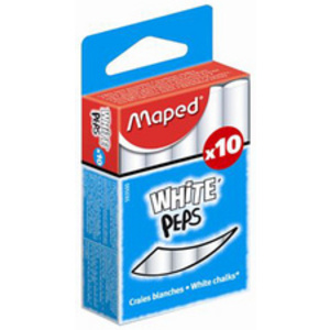 Maped Craie pour tableau WHITE'PEPS, rond, blanc  - 93663