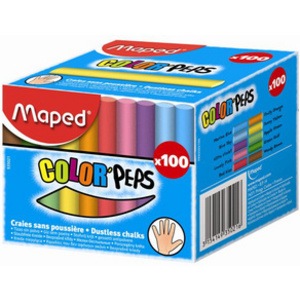 Maped Craie pour tableau COLOR'PEPS, rond, assorti  - 93665